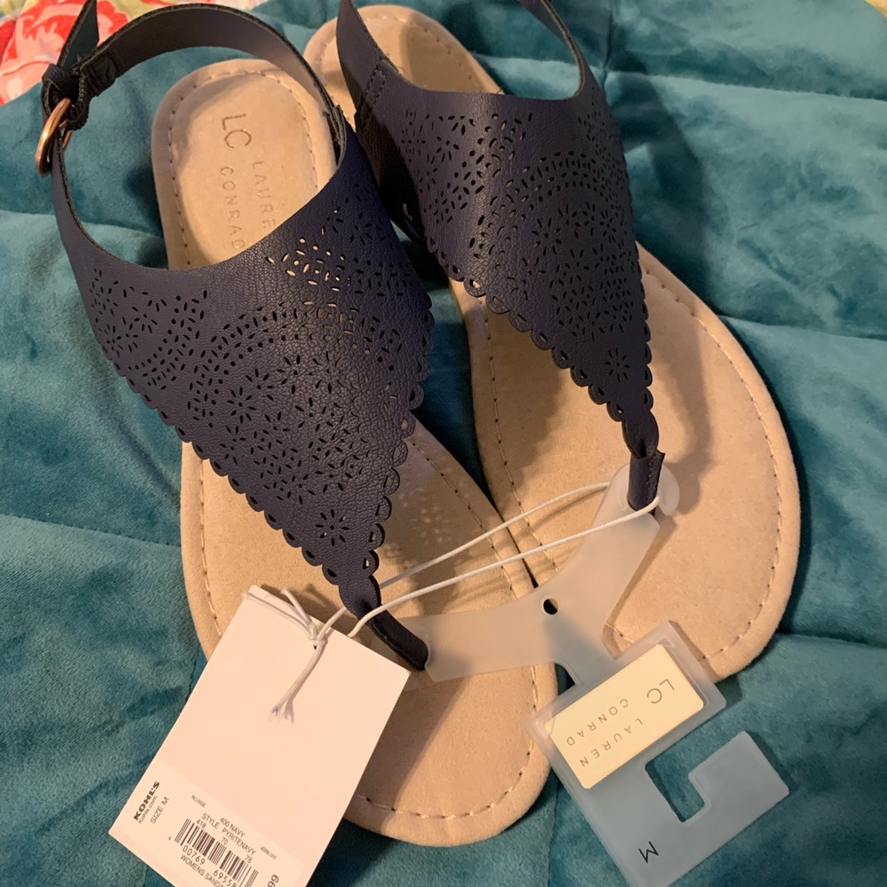 Navy Lauren Conrad M Sandals